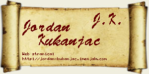 Jordan Kukanjac vizit kartica